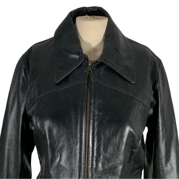 Vintage Pioneer Wear Leather Jacket Black Size Medium - Picture 5 of 14